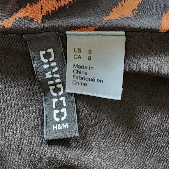 H&M DRESS ZEBRA PRINT BROWN BLACK - Picture 9 of 10